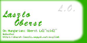 laszlo oberst business card